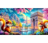 Statue-of-Liberty Jigsaw Puzzles 1000 Pieces Fun and Challenging Family Game Puzzle Game Great Gift Idea for The Whole for Women, Gifts for Men 38x26cm/1000pcs