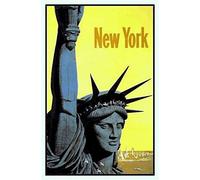 Statue of Liberty New York Nostalgic Domed Strong Metal Tin Pub Sign 7.87" x 11.81" x 0.39" Inches