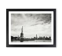 Statue of Liberty New York USA No.1 Modern Framed Print | A3 Black Framed Wall Art | Ready to Hang | Modern Flag Picture | Living Room Bedroom Lounge Office