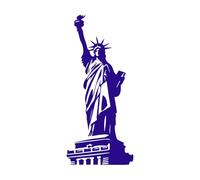 Statue of Liberty New York USA vr Wall Stickers Paster Paper 30x67.3cm Multi Color Selection DarkBlue