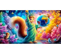 Statue-of-Liberty Puzzle Game 1000 Piece Recycled Paper Impossible Hard Difficult Challenging for The Whole for Women, Gifts for Men 38x52cm/1000pcs