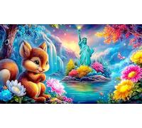 Statue-of-Liberty Puzzle Game 1000 Piece Recycled Paper Impossible Hard Difficult Challenging for The Whole for Women, Gifts for Men 38x26cm/1000pcs