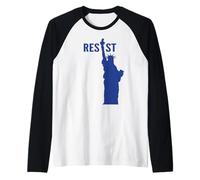 Statue of Liberty Resist Graphic #resist Anti Trump T-Shirt Raglan Baseball Tee