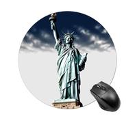 Statue of Liberty Round Mouse Pad Smooth Glide Gaming Mousepad Extra Density Portable Comfortable Mouse Mat for Desk, Home, Office 7.8x7.8 Inches