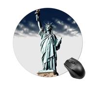 Statue of Liberty Round Mouse Pad Smooth Glide Gaming Mousepad Extra Density Portable Comfortable Mouse Mat for Desk, Home, Office 7.8x7.8 Inches