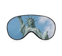 Statue of Liberty Sleep Mask for Women Men, Soft Eye Mask with Adjustable Strap for Sleeping, Light Blocking Travel Blindfold for Nap Comfortable Eye Cover for Home Office