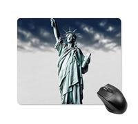 Statue of Liberty Square Mouse Pad Portable Computer Mousepad with Non-Slip Rubber Base 18 * 22cm Ultra-Thin Gaming Mouse Mat for Computer Laptop Office Desk Accessories