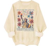 Statue of Liberty Sweatshirt Hoodie Women Give Me Your Tired Your Poor Your Huddled Masses Shirt Liberty Top
