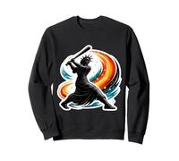 Statue Of Liberty Swinging Baseball Bat American Softball Sweatshirt