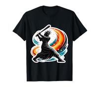 Statue of Liberty Swinging Baseball Bat American Softball T-Shirt
