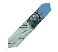 Statue of Liberty Table Runner for Dining Table, Short Plush Runners Washable & Durable Tablerunner Modern Home Decor for Wedding, Kitchen, Holiday 229*33cm
