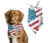 Statue of Libertys Us Flag Funny Dog Bandanas Adjustable Triangle Pet Scarf Bib for Small Medium Large Cute Pets Supplies