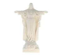 Statue of the Sacred Heart of Jesus in White Alabaster 20 cm - Sacred Heart of Jesus - Christian Worship in Alabaster