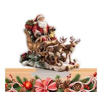 Statue Plate En Acrylique - Décoration De Noël 2D Père Noël | Pièce Maîtresse Artistique Hivernale Sans Support Pour Décoration De Maison, Bureau, Fêtes, Cadeau Pour Adolescents Et Adultes