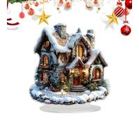 Statue Plate En Acrylique - Décoration De Noël 2D Père Noël | Pièce Maîtresse Artistique Hivernale Sans Support Pour Décoration De Maison, Bureau, Fêtes, Cadeau Pour Adolescents Et Adultes