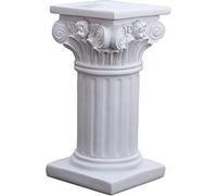 Statues, Decorative Greek Columns Resin Roman Pillars Column Decor 3.7x3.5x6.9 Inch Greek Statues Decor White Column Pedestal Stand for Wedding Table Home Decoration