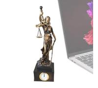 Statues Lady Justice - Handcrafted Resin Figure, Desktop Decorative Sculpture, Ornament, Elegant Craft Sculpture | Bookcase, Nightstand, Dressing Table, Bedside, Window Sill, Study, Living Room Table