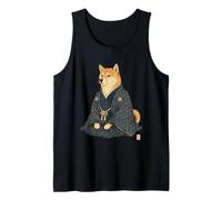 Statuesque Shiba Inu Kimono Ukiyo E Japanese Art Tank Top