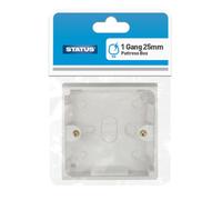 Status 1 Gang Pattress Box 25mm Deep