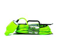 STATUS 1 Socket Extension Lead, 15m Green, Waterproof Outdoor Cable, IP54 Rated,13 Amp Plug, Weatherproof, Heavy Duty Socket, Ideal for Garden Power
