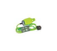 STATUS 1 Socket Extension Lead, 2m, Green, Outdoor Extension Cable, Waterproof, IP54 Rated, 13 Amp Plug, Heavy Duty Socket, Ideal for Garden Power To