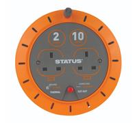 STATUS | 10 Meters | 10 A Double Socket Cassette Reel with Thermal Out | Orange | S10A10MCR6