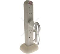 Status 10 Way Tower Extension Socket - White - 2m