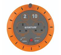 STATUS 10 Meters, 10 A Double Socket Cassette Reel with Thermal Out, Orange, S10A10MCR6