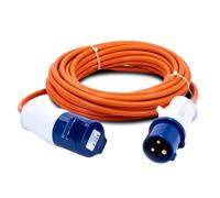 Status 10M Extension Lead, 16A/230V, 1.5mm Orange Cable, IP44 Weatherproof - Ideal for Camping, Caravans, Motorhomes & Construction Sites (10M16A1.5