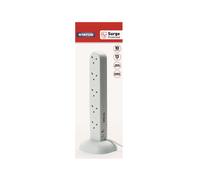 Surge Protection Tower Extension Socket 10 Way 2Mtr