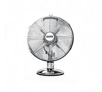 Status 12" Chrome Electric Desk Fan Powerful Cooling Fan, Oscillating and Quiet with Powerful Blade - 3 Speed Levels [S12CPBDESKFAN1PK]