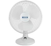 Status S12DESKFAN 12" 3 Speed Oscillating Desk Fan White