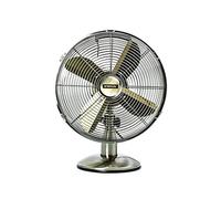 Status 12 Inch Oscillating Portable Desk Fan | 3 Speed Adjustable Angle Fan | Antique Brass | S12ADESKFAN1PKB