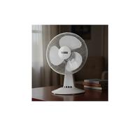 STATUS 12" Oscillating Desk Fan Portable White Table Fan 3 Speeds Cooling Fan with Carry Handle
