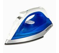 STATUS 1200W Memphis Steam Iron, Ceramic Soleplate Clothes Iron with Variable Steam, Burst Shot and Self-Clean, White Blue (MEMPHISIRON1PKB4)