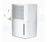 STATUS 12L Ultra-Quiet Dehumidifier, 220W Portable Moisture Remover with Night Mode, Laundry Dry Boost and LED Humidity Display for Bedroom Bathroom Laundry, White (DEHUMID-12L1PKB)