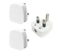 STATUS 13A 3-Pin White Electrical Plug Tops - Pack