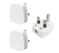 Status 13A 3-Pin UK Plug 13APLUG3PK5 – White, BS1363 Compliant, Cord Grip, CE – Pack of 3