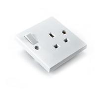 Status Switched Wall Socket UK, Single Gang, White Plastic, 13A, 250V~50-60Hz, Pack of 3, S1G13AWS8