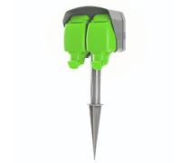 STATUS 15m Extension Lead, Dual Socket, Green Outdoor Extension Lead, Waterproof, 13 Amp, IP54 Rated, Ideal for Lawn, Garden, Power Tools, DIY Use (2W15M13AIP54SS4)