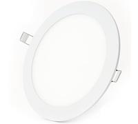 Status 18 W 1440 Lm Round LED Panel Light 22.5 cm Cool-White Pearl Recessed Ceiling Downlight for Kitchen Office Retail, 1 Pack (18SLP225MMCW1PK6)