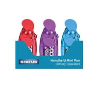 Status 2.5in Handheld Fan CDU Assorted Pack of 12 MIXCHHFANSX12