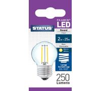 Status 2W Round LED Filament Bulb - ES