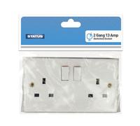 Status 2 Gang 13 Amp Switched Socket