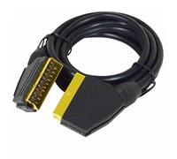 Status Scart Lead |2 Meter 21 Pin Scart to Scart Cable | Gold Plated 7mm OD Replacement Lead | S2MGPSCART1PK6