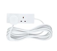 STATUS 2 Socket Extension Lead, 2m Cable 13A Power Strip for Home, Office or School, White (2WS2MCP20)