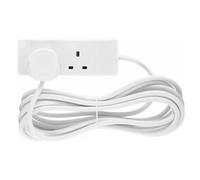 STATUS 2 Socket Extension Lead, 2m Cable 13A Power Strip for Home, Office or School, White (2WS2MCP20)