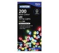 Status 200 Multi Action Mains Powered LED String Lights MULTI COLOUR