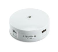 STATUS 20A 4 Terminal Electrical Junction Box, White - (20SRJBX4)