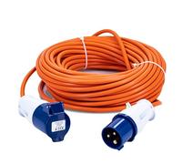 Status 25M Extension Lead, 16A/230V, 1.5mm Orange Cable, IP44 Weatherproof - Ideal for Camping, Caravans, Motorhomes & Construction Sites (25M16A1.51PK4)